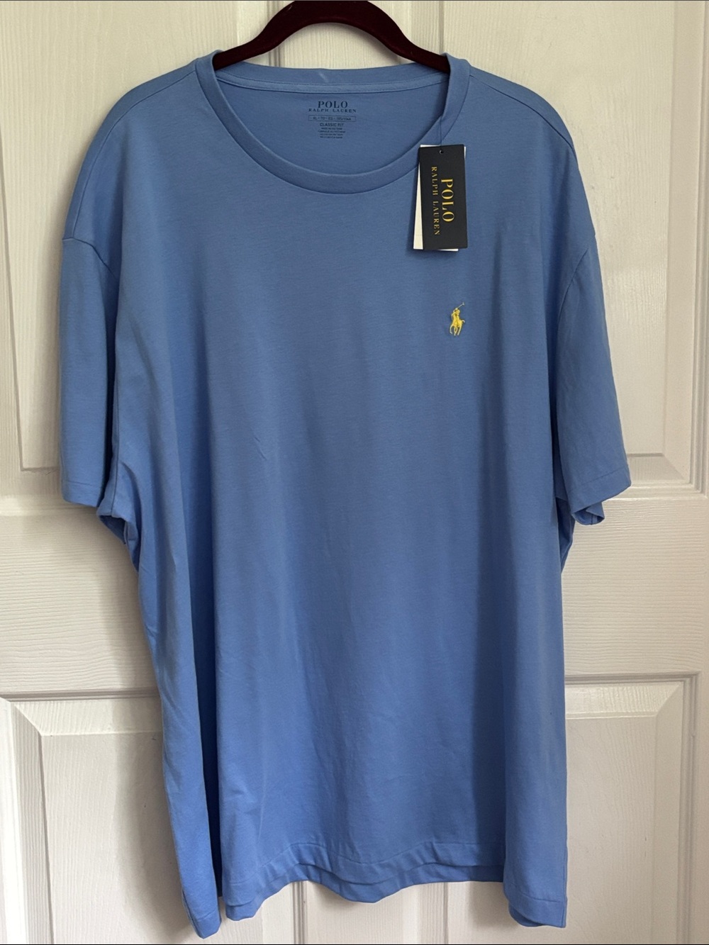 NEW NWT Polo by Ralph Lauren Classic Fit Crewneck T-Shirt Light Blue Size XL